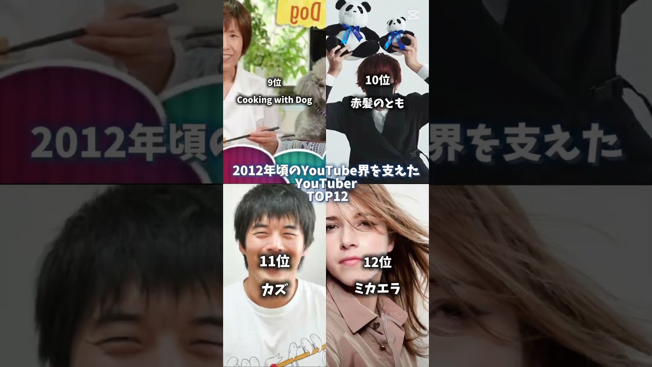 2012年頃のYouTube界を支えたYouTuber TOP12