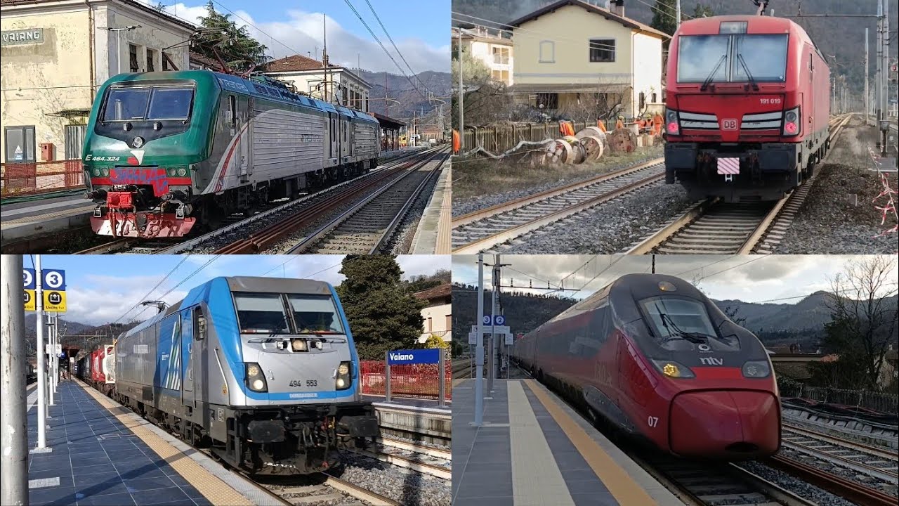 LIS E191 019 DB,Invio TreNord,Invio AGV 675 07 e tanto altro alla stazione di VAIANO❄️☃️🌨️