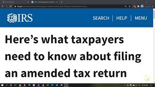 IRS News - Here’s what taxpayers need to know about filing an amended tax return