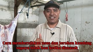 Tutorial cara membersihkan usus dan jerohan kambing supaya tidak bau ketika dimasak.