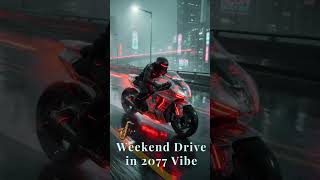 Weekend Long Drive in 2077  | Upbeat Jazz Nu Disco House Mix #music  #upbeatjazz  #bikeride