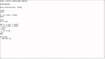 Listas Circulares Dobles (Eliminación)