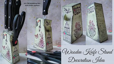 Image Transfer On Wooden Knife Stand By Let's Do Something New