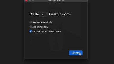 Creating Self-Select Breakout Rooms in Zoom