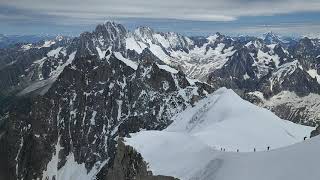 Alpine views from Aiguille du Midi, France