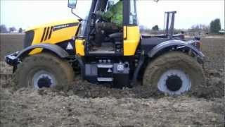 Case and JCB Fastrac stuck in the mud