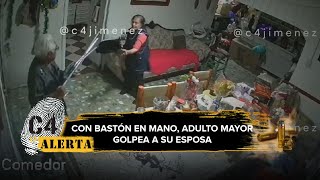 Adulta mayor es golpeada por su esposo con un bastón en CdMx; no es la primera vez