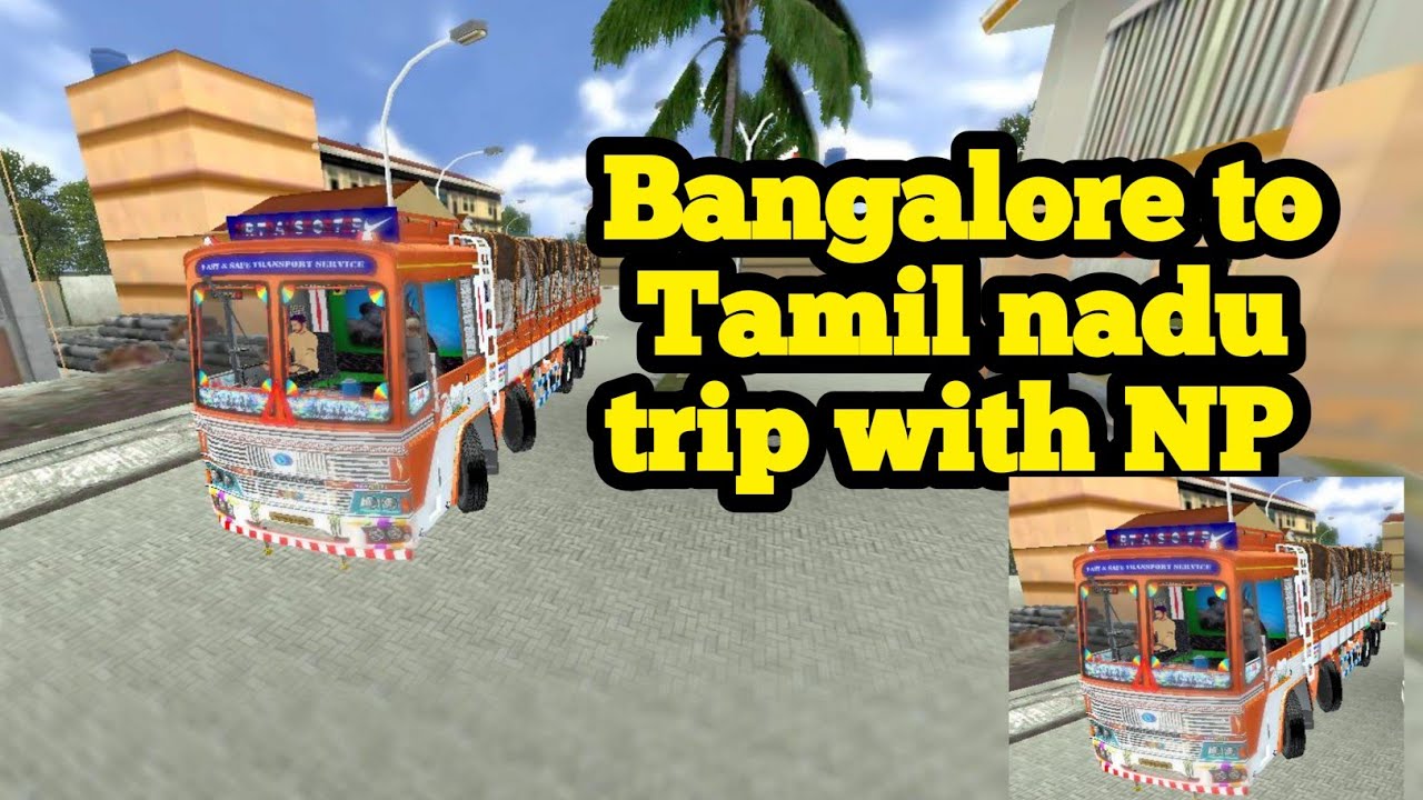 Nation permit Lorry driving banguru to Tamil nadu#viral #bussidindonesia #bussid 