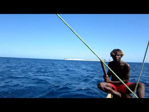 Sailing on a pirogue in Madagascar