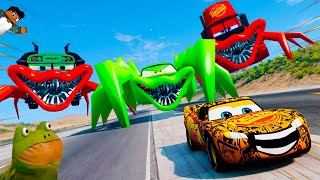 Epic Escape From The Lightning McQueen Eater! Insane Monster Chase in BeamNG.Drive Compilations