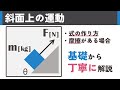 斜面上での物体の運動を解説 (例題も2問あり)【物理基礎】