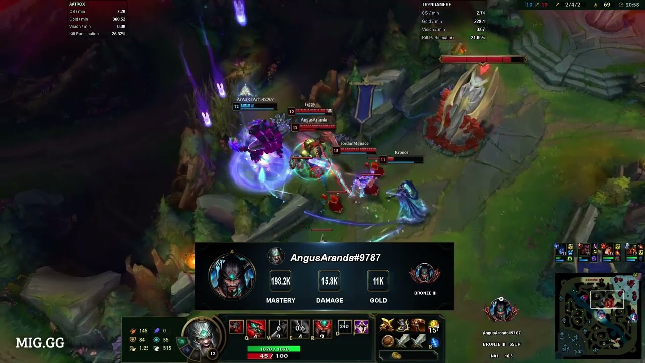 Tryndamere assist vs Skarner