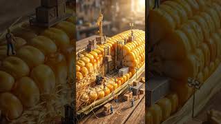 🌽 Tiny Workers Build a Massive Cargo Port Between Giant Corn Kernels! 🚢