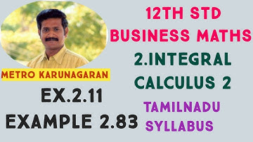 12th Std BM Example 2.83 Evaluate the integral as the limit of a sum Integral over 1 to 2 x²dx