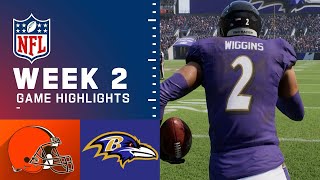 Browns vs Ravens Week 2 Simulation Highlights | Madden 26 Rosters