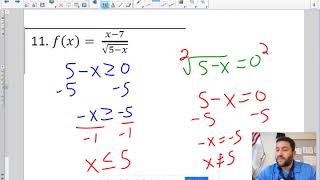 3.1 Domain and Discontinuity Radical in Denominator