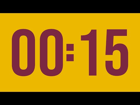 15 second timer 🔔 Gentle Alarm [Full HD]