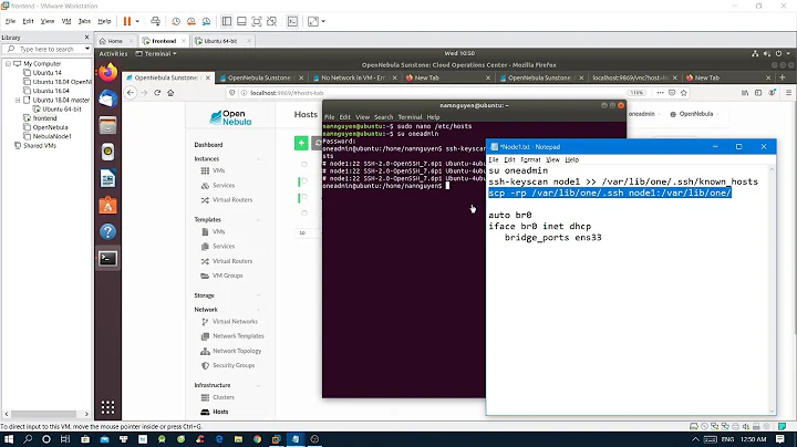 OpenNebula - Networking Setup on VMware