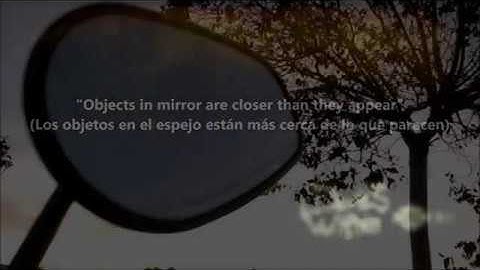 Objects in mirror are closer than they appear