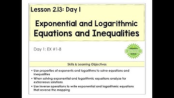 2.13-Een exponentiële logaritmische vergelijkingen ongelijkheden video