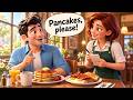 🍳 Sunday Brunch at an American Restaurant | Slow and Easy English Story for Beginners