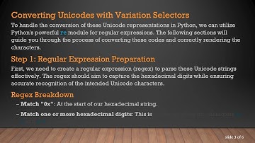 How to Convert Unicode with Variation Selectors in Python