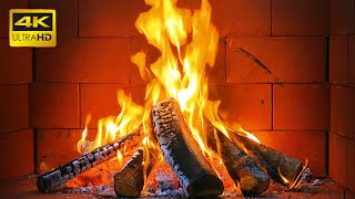 🔥 Fireplace 4K 10 HOURS with Crackling Fire Sounds 🔥 The Best Cozy Fireplace for Sleeping (NO MUSIC)