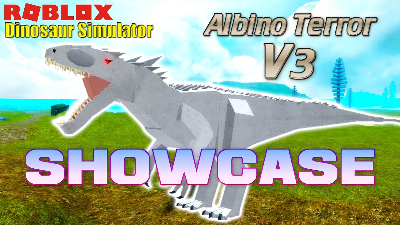 Roblox Dinosaur Simulator Albino Terror V3 Showcase Youtube
