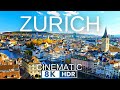 Beautiful and Largest city of Switzerland, Zurich in 8K ULTRA HD HDR 60fps Video by Drone