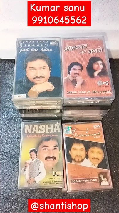 Kunar sanu Audio cassettes #kumarsanu #nadeemsarwar #shantishop #bollywood #audiocassette #90music