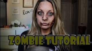 ZOMBIE Halloween Makeup Tutorial!! (easy) screenshot 5