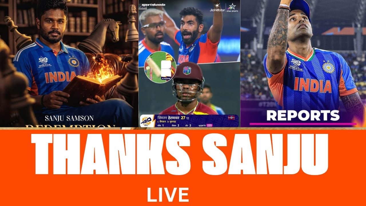 THANK YOU SANJU 🙏🙏 WELL DONE INDIA 🇮🇳 👍👍 CRICKET WITH HR
