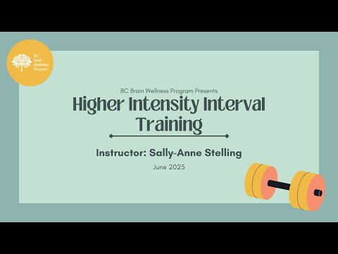 Higher Intensity Interval Training (June 2025)