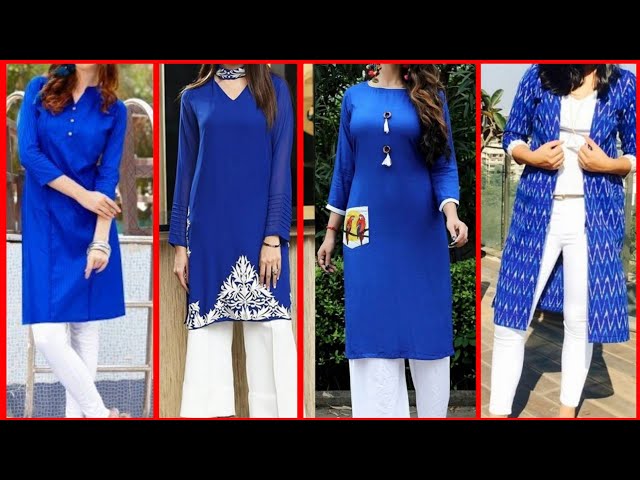 Blue and white combination suit's design / simple and stylish blue and white  combination … | Combination dresses, Suit designs indian style, Designer  dresses indian