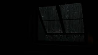 Black Window - Rain Sound On Window with Thunder SoundsㅣHelp Sleep, Study and Relaxation, Meditation