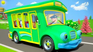 Wheels On The Bus & More Vehicles Learning Nursery Rhyme for Kids