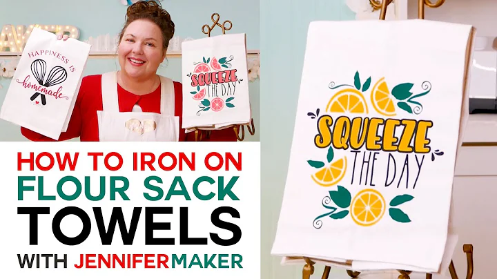 Personalized Flour Sack Towels with Cute Iron-On V...