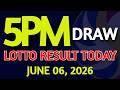 Lotto Result Today 5pm Draw June 06 2026 PCSO 