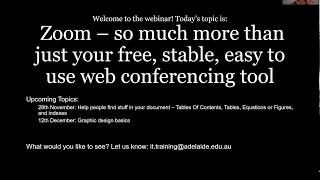 MS Office Webinar Zoom – so much more than just your free, stable, easy to use web conferencing tool