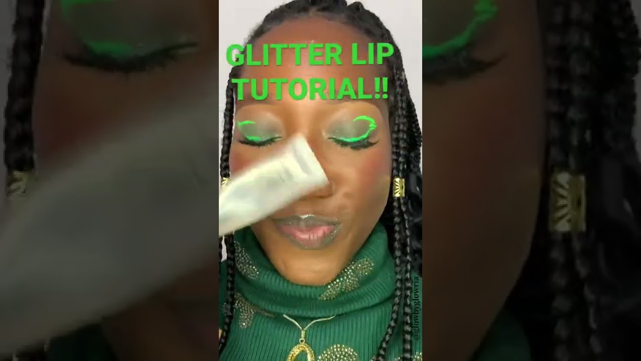 Glitter lip tutorial! (Only eyeshadow and lipgloss needed!) 