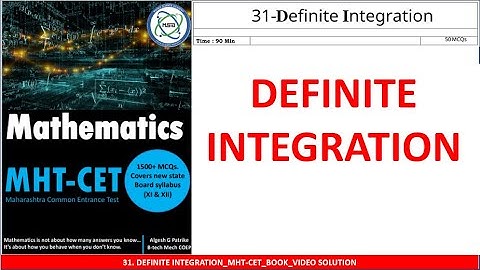 31 DEFINITE INTEGRATION ASSIGNMENT VID SOL l MHT-CET l IMPULSE BATCH l SAINI SIR