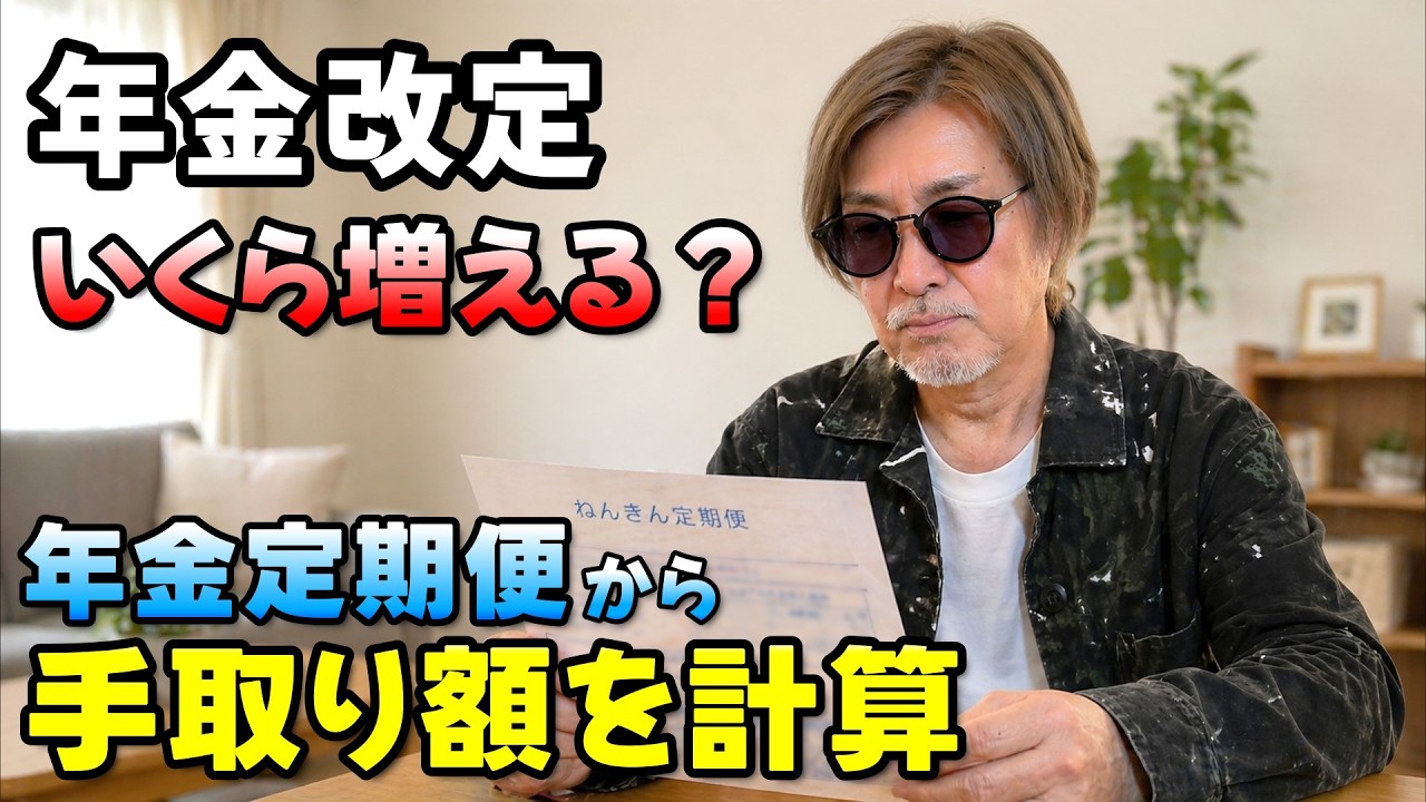 年金定期便から手取りを計算。今年の改定でいくら増えた?64歳無職の定期便も公開