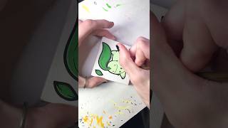 Painting a ditto chikorita