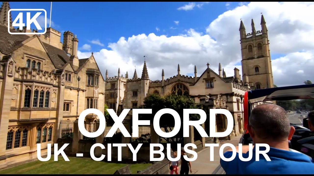 [4K] Oxford, England | City Sightseeing Hop On Hop Off Bus Tour (Captions)