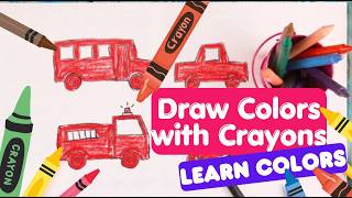 Colors Song | Learn by Drawing with Crayons | Nursery Rhymes