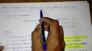 How to score maximum marks in EDC Course in the GATE Exam-Part 1