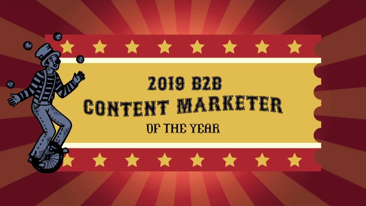 Update 2019 Content Marketing Awards - B2B Content Marketer of the Year