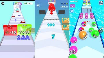 Number Merge Run vs Number Dash vs Numbers Ball Blend Challenge 3 in one Gameplay Run & Merge