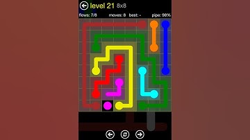 Flow Free 8x8 Levels 21-30 Solutions (Regular Pack)