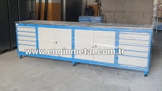 Çalışma Tezgahı - Ürün Kodu 8974 - Metal Workbench - Engi̇n Metal Çeli̇k Eşya